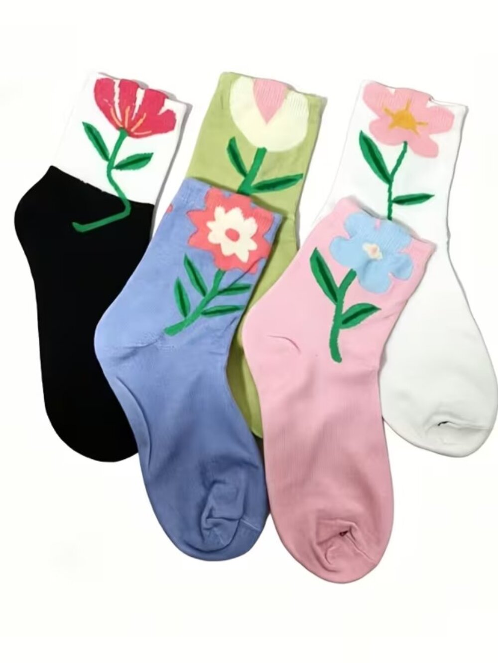 FLOWER SOCKES - 5 PAIRS